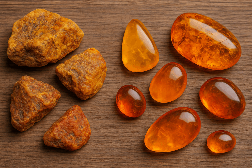 differences between raw unpolished vs polished baltic amber.pdf image 000 1024x683